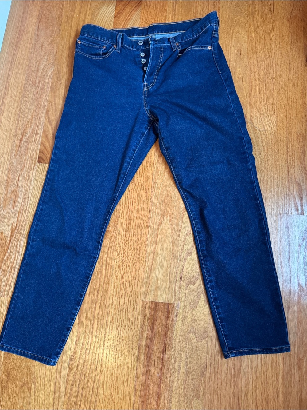 Levi's Straight-Leg Jeans in Deep Blue